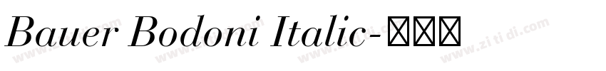 Bauer Bodoni Italic字体转换